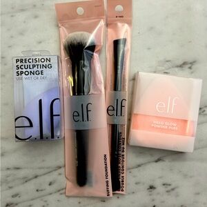ELF Makeup Brush and Sponge Set - Black and Pink